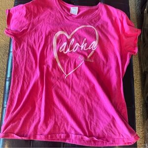 Aloha Pink ladies t shirt size XL